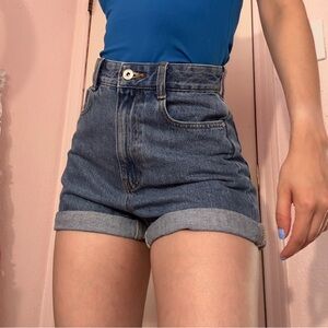 Zara High-Waisted Denim Shorts
